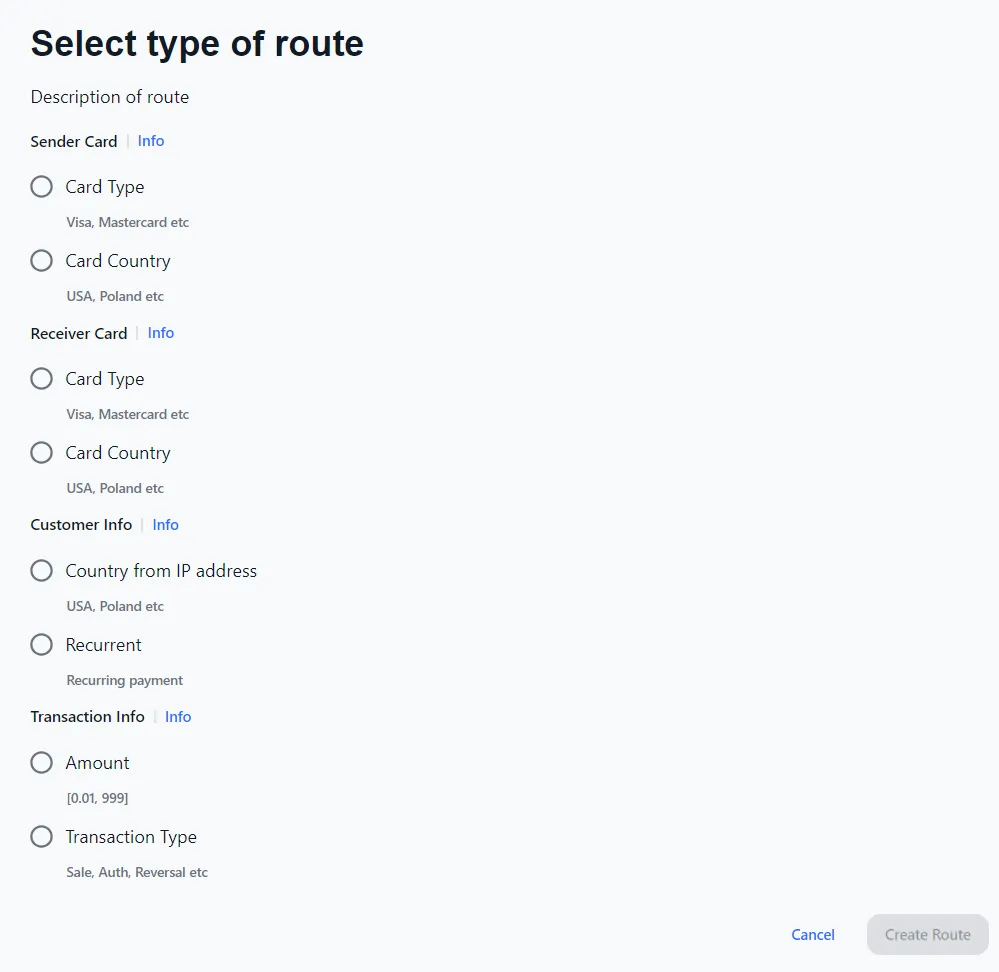 Create Route Rule